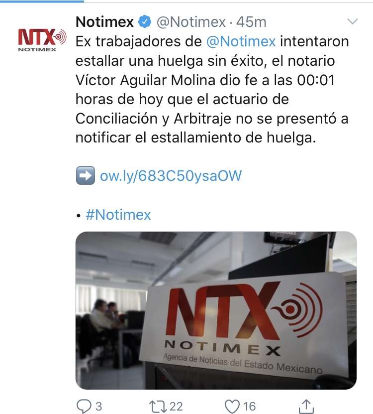 La postura de Notimex 