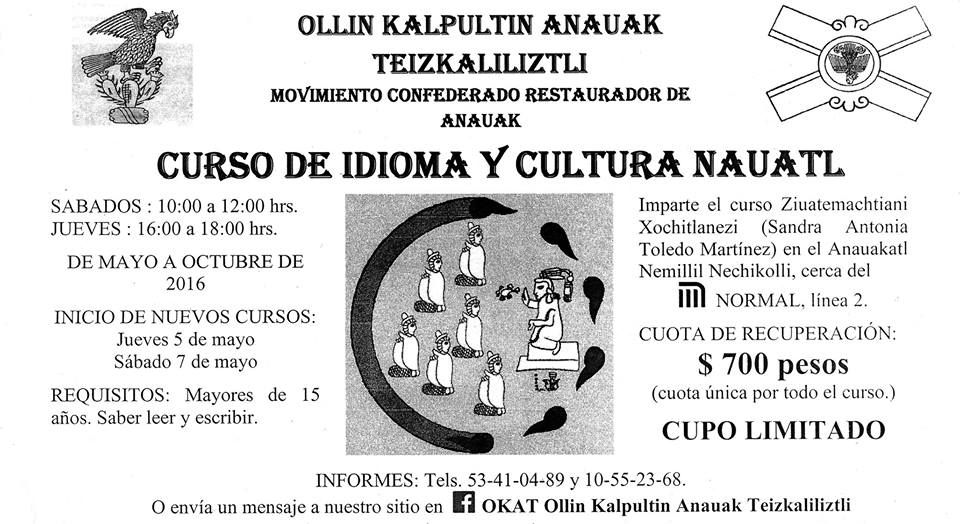 Inicio del Curso de Idioma y Cultura Nauatl
