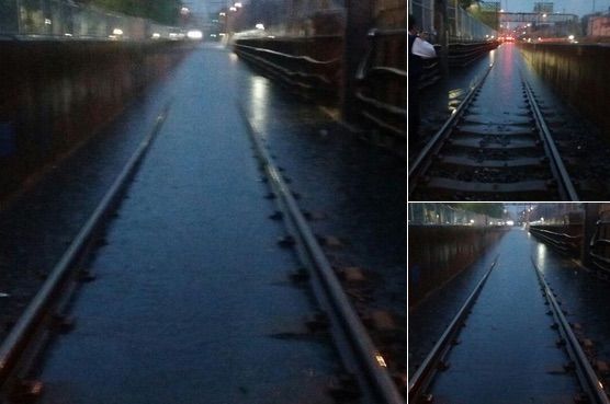 La fuerte lluvia que cayó en Los Reyes la Paz provocó la suspensión del metro
