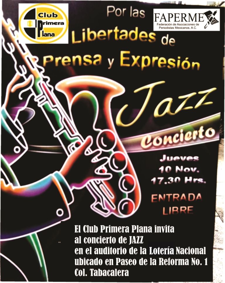 El Club Primera Plana invita a su concierto de Jazz