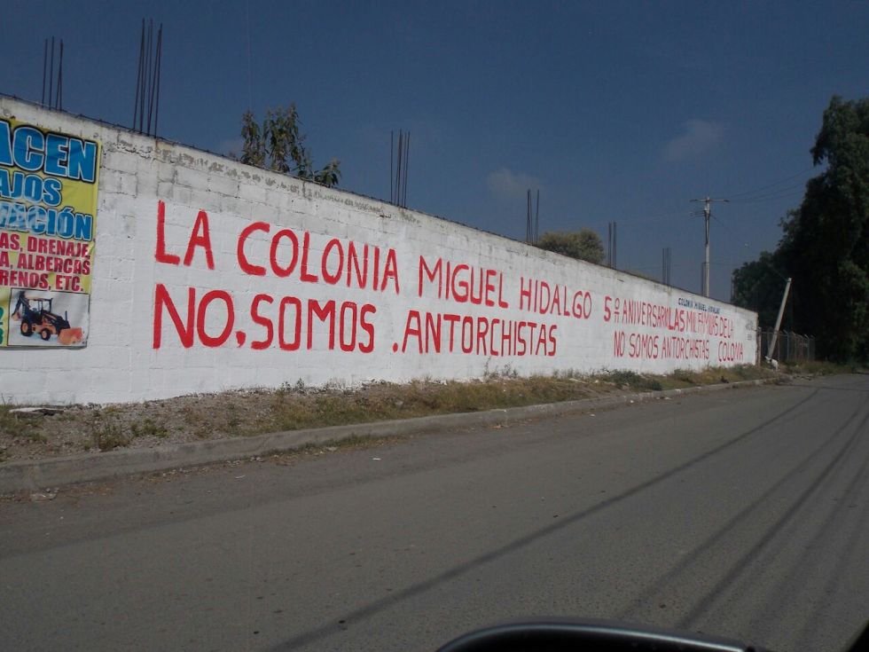 Habitantes de la Miguel Hidalgo  rechazan al Movimiento Antorchista en Texcoco