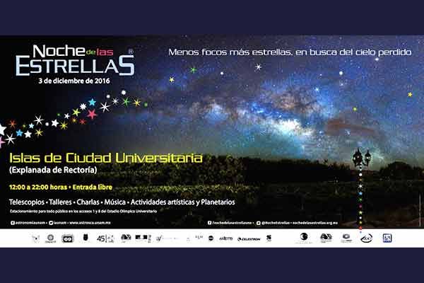 Celebra la UNAM este sábado 3 La Noche de las Estrellas