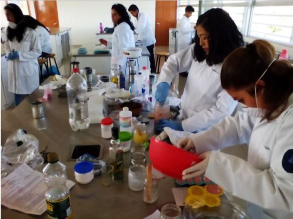 Universitarios de Acolman elaboran jabón con flora endémica