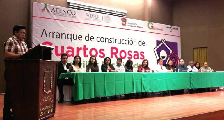 En Atenco reciben apoyo 204 familias para construir Cuartos Rosas