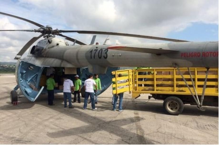 Cae helicóptero de Sedena con víveres en Chiapas 