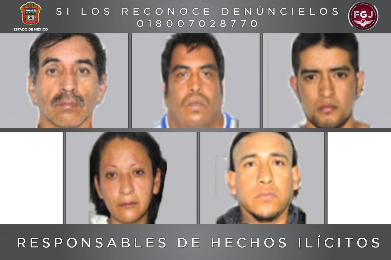 Condenan a 40 años de prisión a cinco secuestradores  detenidos en Toluca 