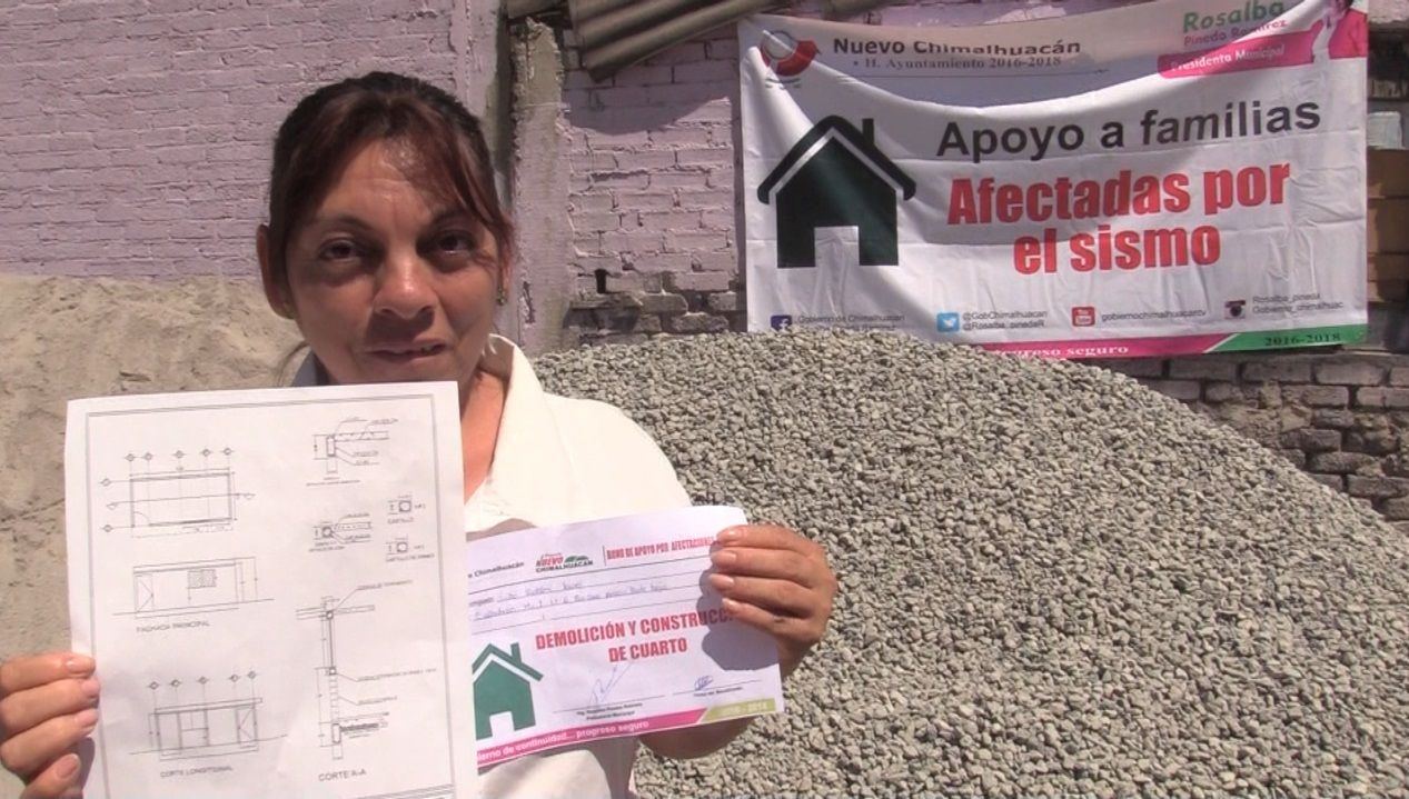 Continuamos reconstruyendo viviendas afectadas por sismo: Rosalba Pineda 