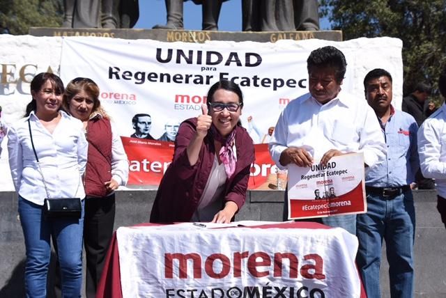 Líderes de Morena firman pacto de unidad