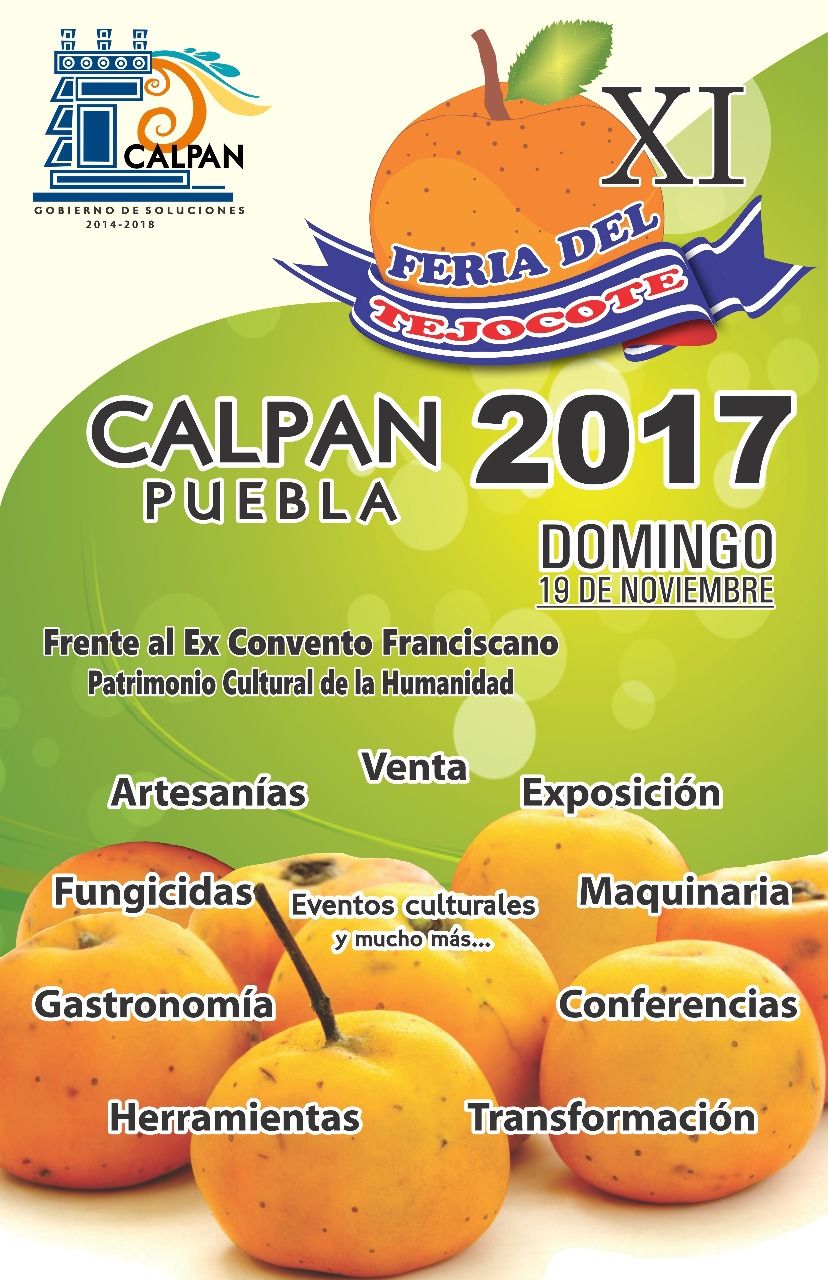 En marcha la XI Feria del Tejocote en Calpan, Puebla