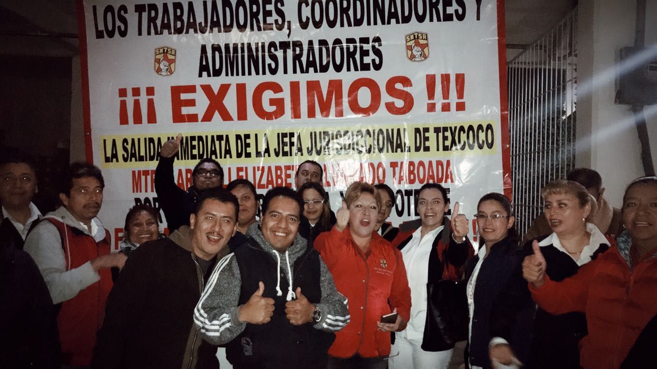 Trabajadores del ISEM juridiccion Texcoco exigen la renuncia de su jefa Araceli Elizabeth Alvarado Tabuada