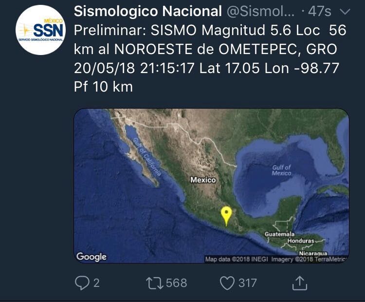 Temblor  en Guerrero activa alerta sísmica en CDMX