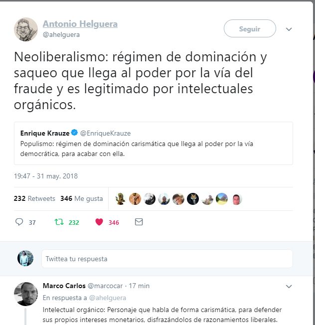 Humilla Antonio Helguera a Enrique Krauze con un ’knok out’ de un solo tuit