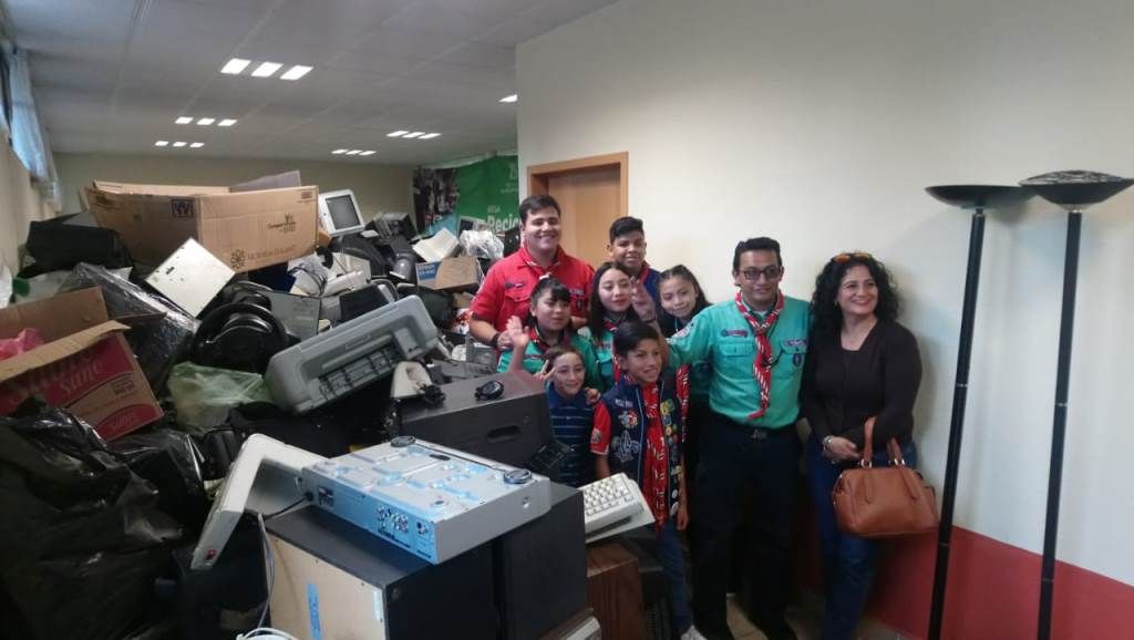 Recaudan Secretaria del Medio Ambiente y Scouts de Toluca 12 toneladas  de residuos en reciclatón