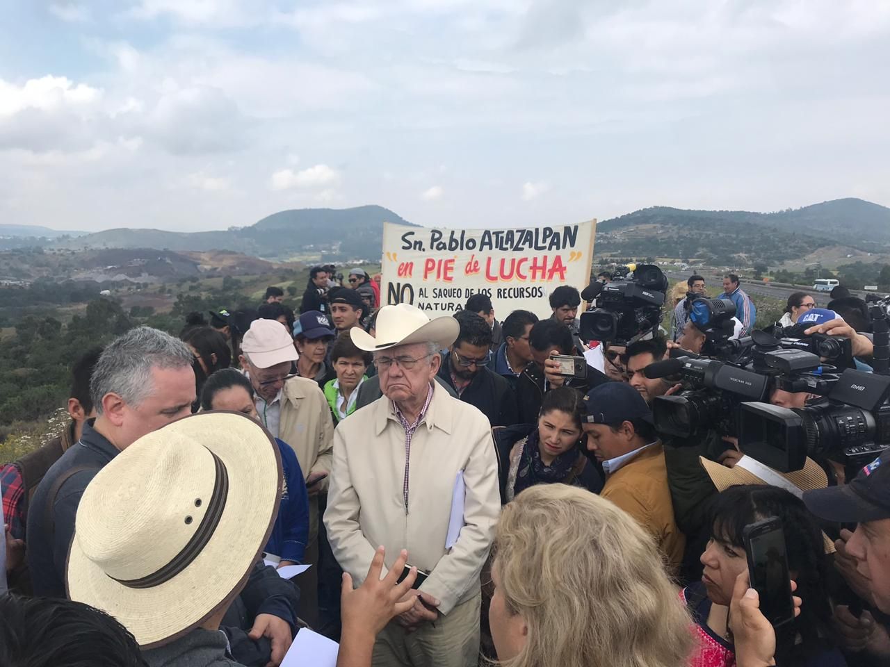 Pobladores piden cancelación del NAIM en Texcoco por daños ecológicos y hasta por huachicoleo