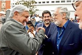 Saludó Placido Domingo a López Obrador