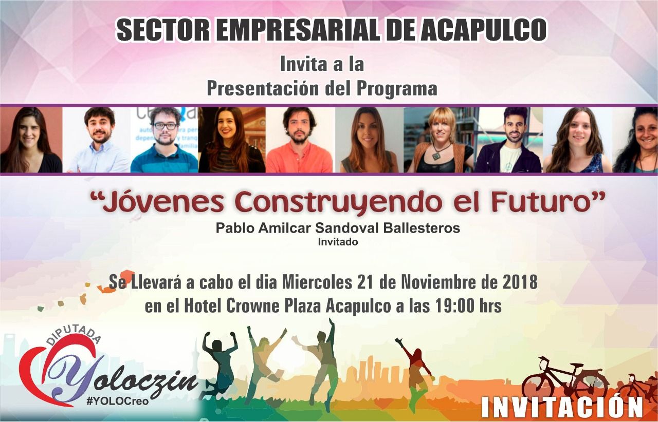 Invita la diputada Yoloczin Domínguez a foro Jóvenes Construyendo el Futuro 