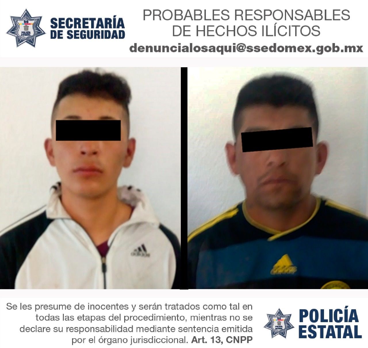 Capturan a dos probables asaltantes en Chimalhuacán