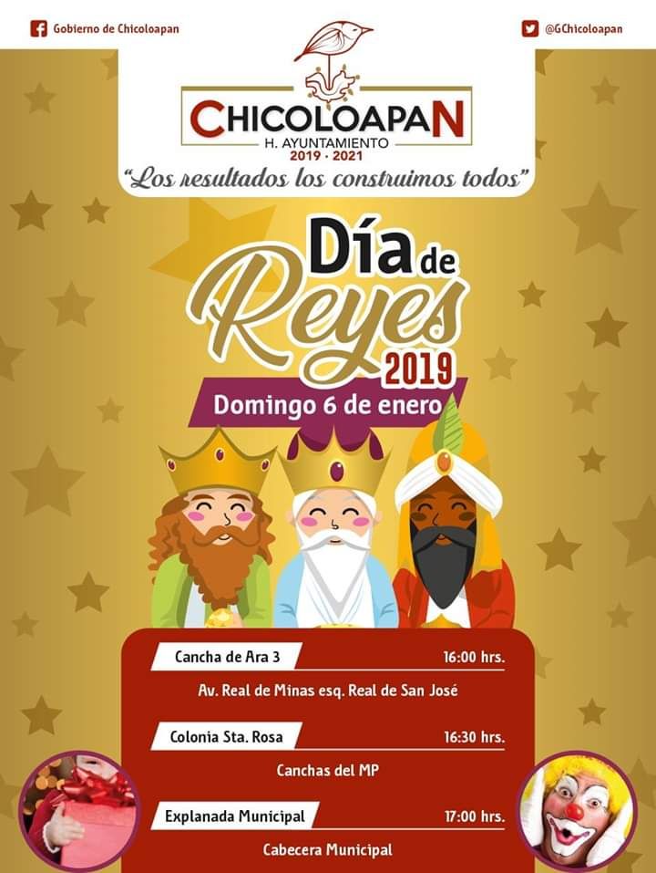 Gobierno de Chicoloapan anuncia festejo de día de reyes 