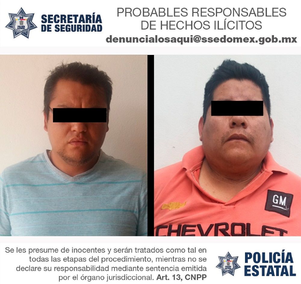 
 Detienen a dos presuntos extorsionadores en Ixtapaluca