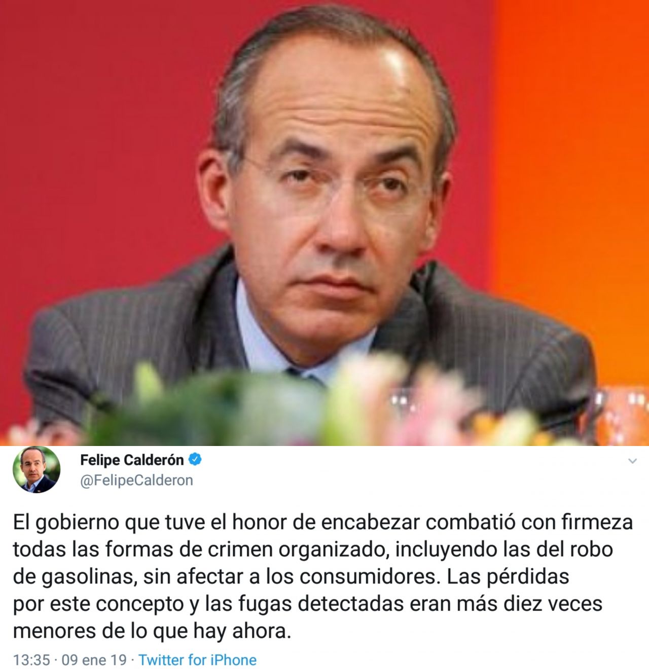 Malcopea Calderón: dice que combatió huachicol... pero con él subió 1,891%