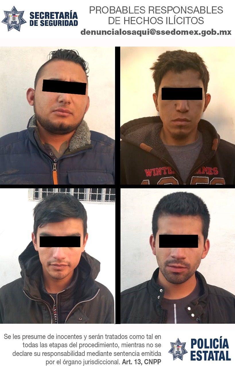 Capturan a cuatro presuntos robacoches en Ixtapaluca  