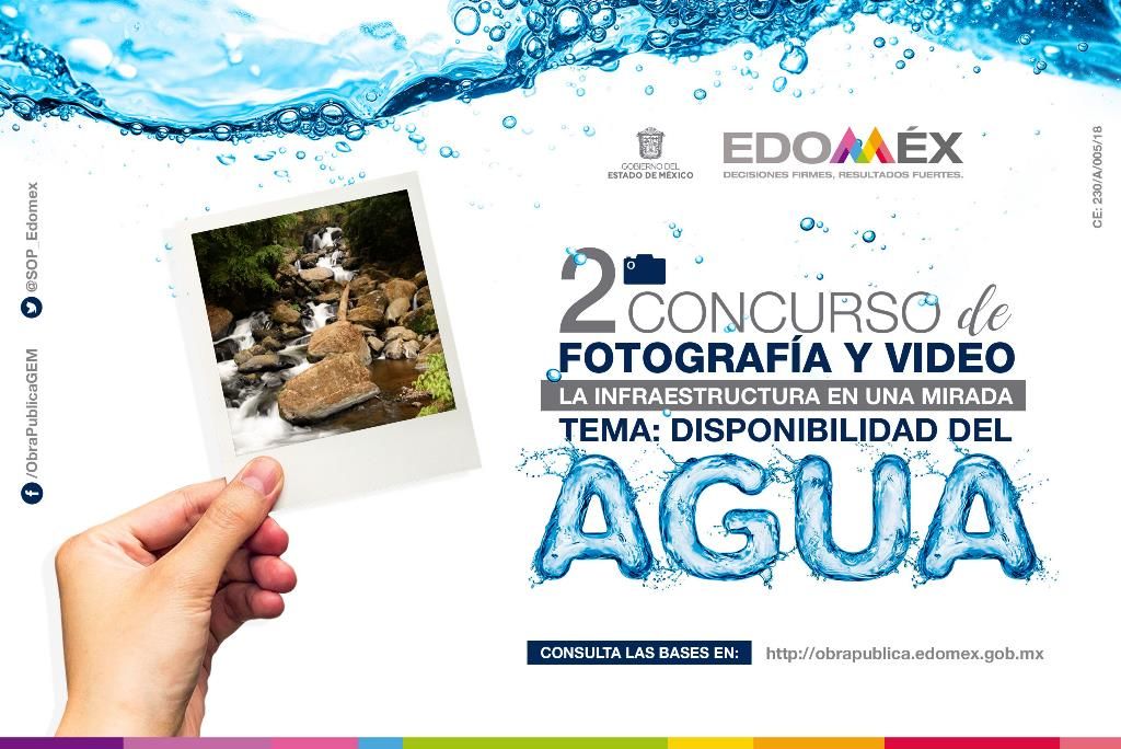 El Edoméx invita al segundo concurso de foto y vídeo la Infraestructura en un mirada: "Disponibilidad del agua" 