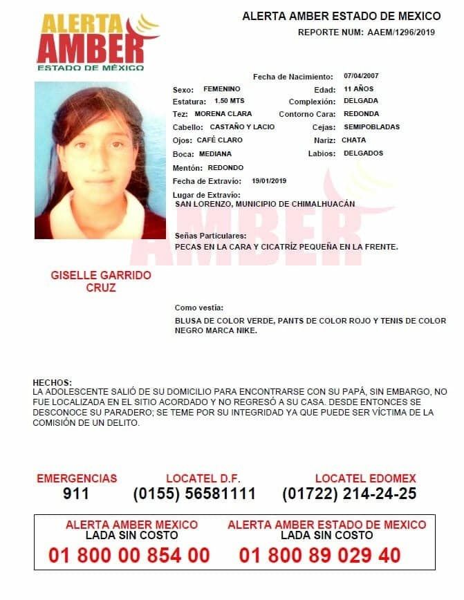 
Exigimos a FGJEM localice a menor desaparecida en Chimalhuacán