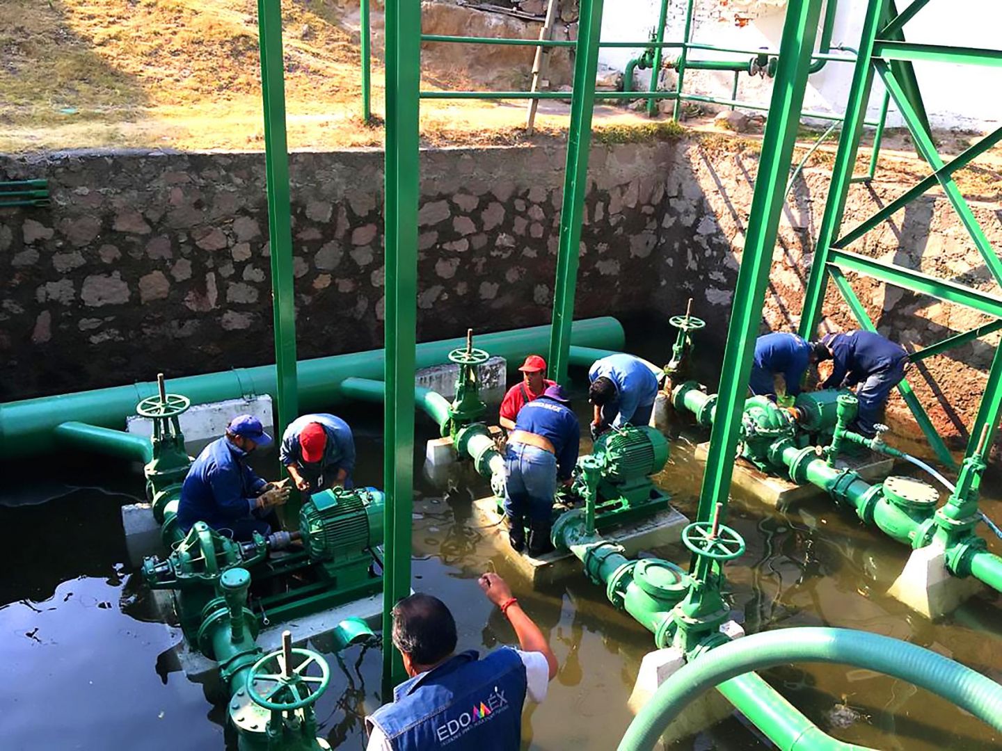 Quedo reparado el tanque de agua potable de Ecatepec 