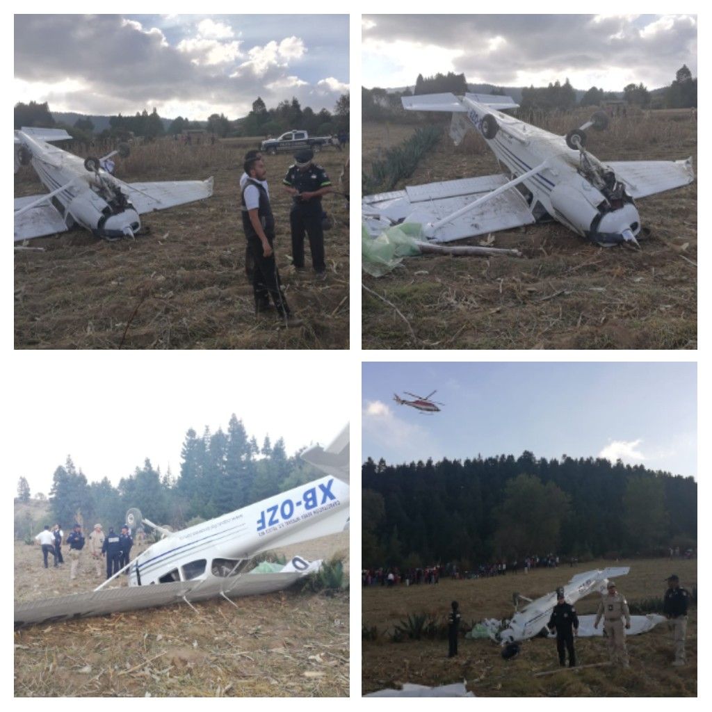 Se desploma aeronave tipo Cessna en edomex.