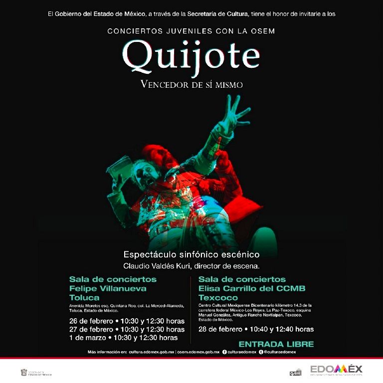 Presenta OSEM espectáculo sinfónico-escénico basado en el Quijote de Miguel de Cervantes