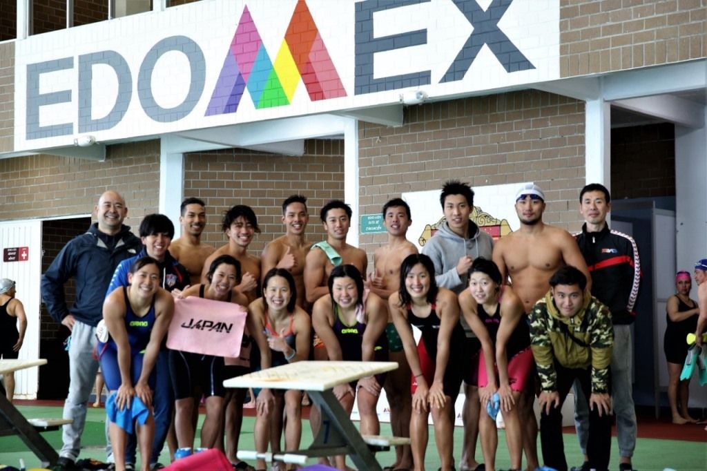 Nadadores japoneses entrenan en la Ciudad Deportiva Edoméx