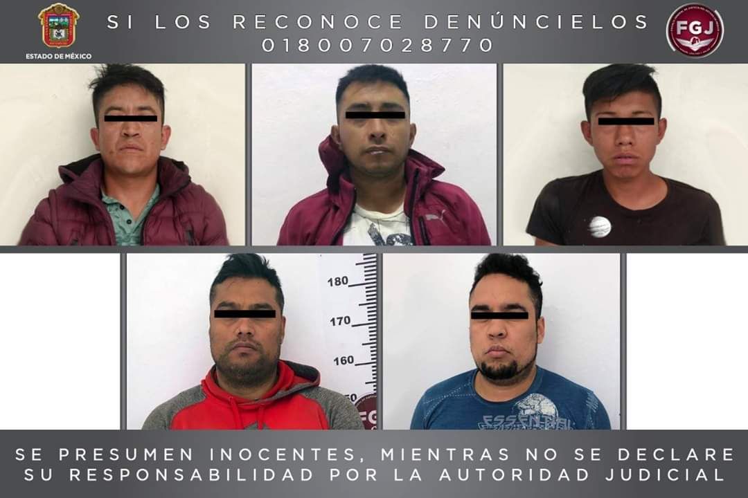 Detienen a cinco por robo de vehículos con violencia en Ecatepec