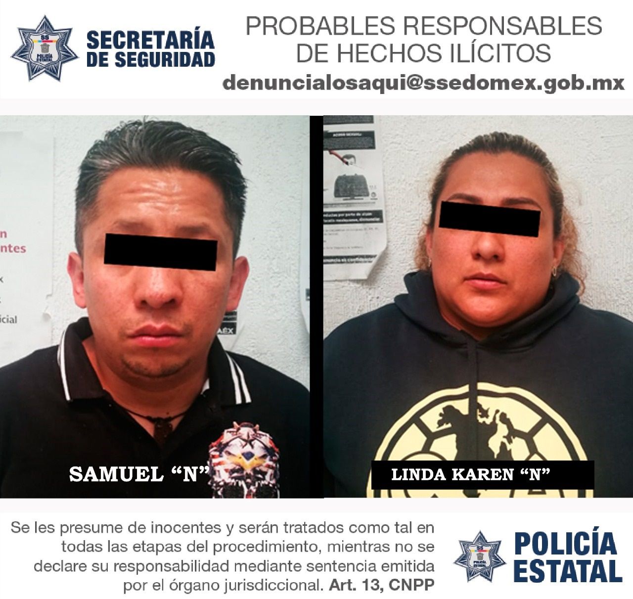  Detienen a pareja presuntamente relacionada con el narcomenudeo en Nezahualcóyotl