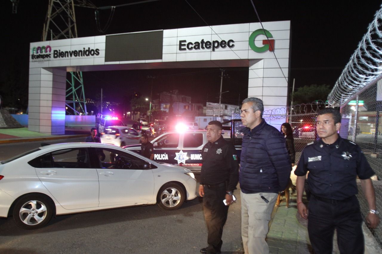 Encabeza alcalde de Ecatepec operativos nocturnos contra robo a transporte público en el municipio