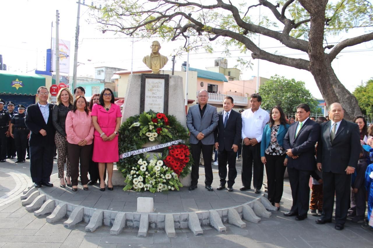 Ayuntamiento de Texcoco rinde homenaje a "Benemérito de las américas"