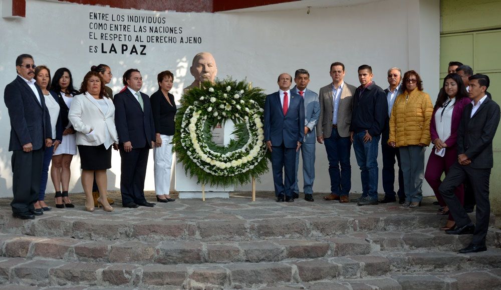 En Ixtapaluca celebran el 213 aniversario del natalicio de Don Benito Juárez 