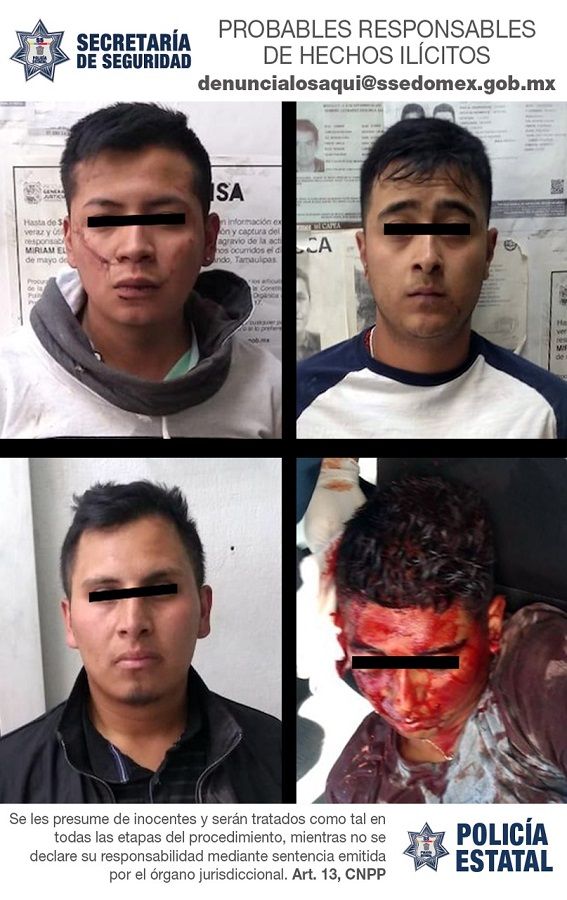 En Cuautitlán detienen a cuatro presuntos delincuentes: SSE
