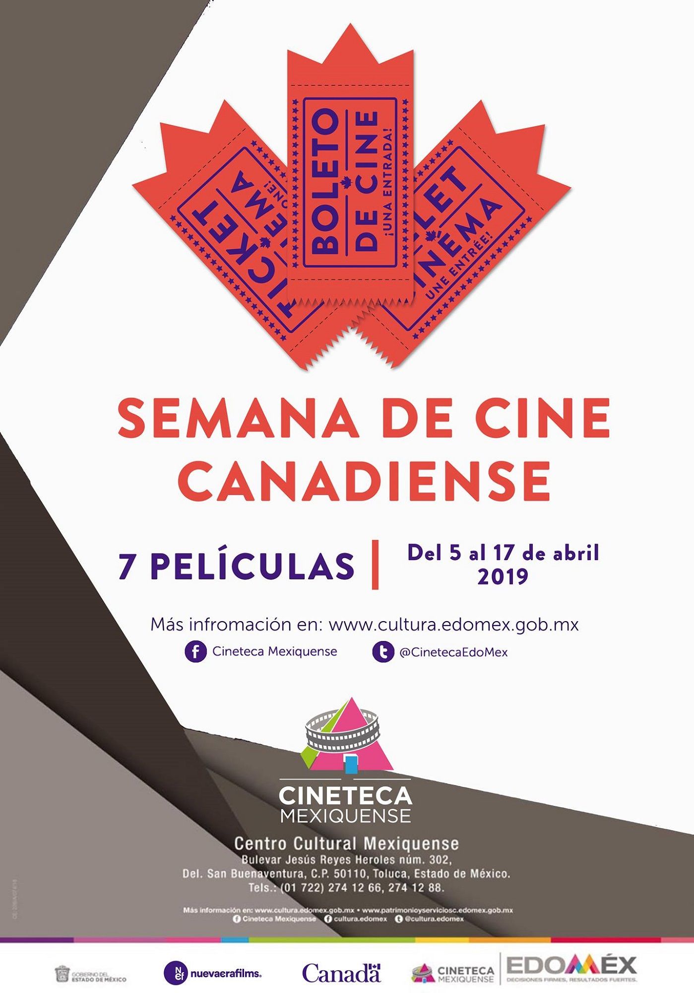 Invita secretaria de cultura a primera semana de cine canadiense en Edomex 