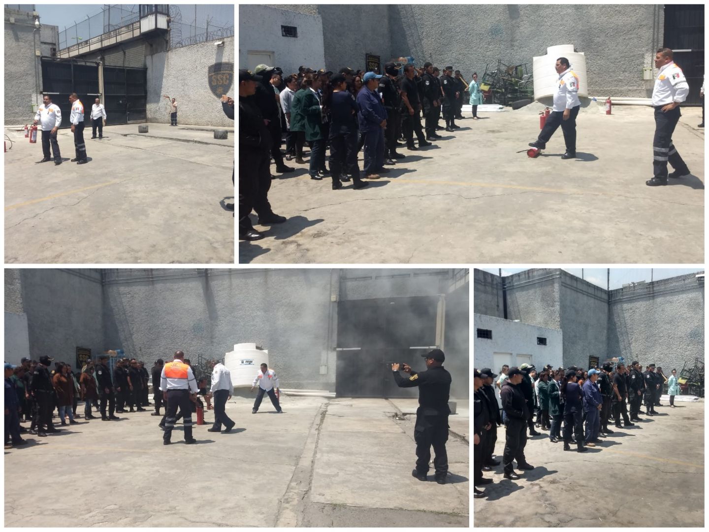 Bomberos de Ecatepec capacitan personal de penal de Chiconautla para combatir incendios