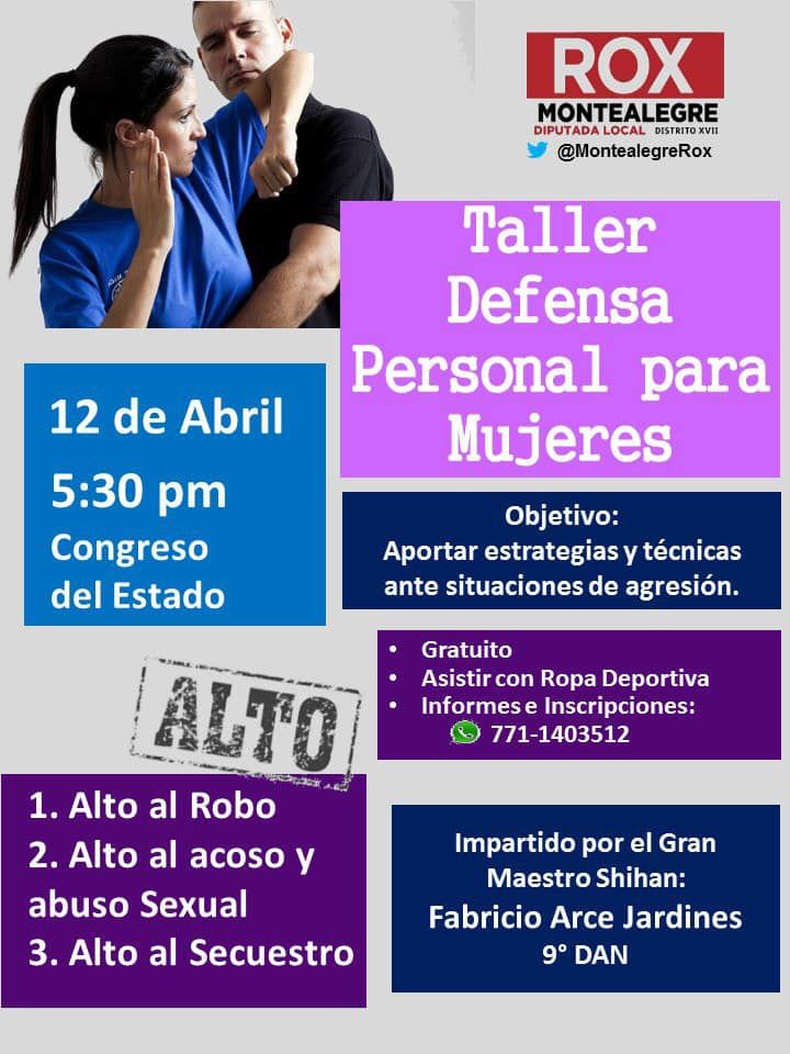 Roxana Montealegre organiza taller de defensa personal