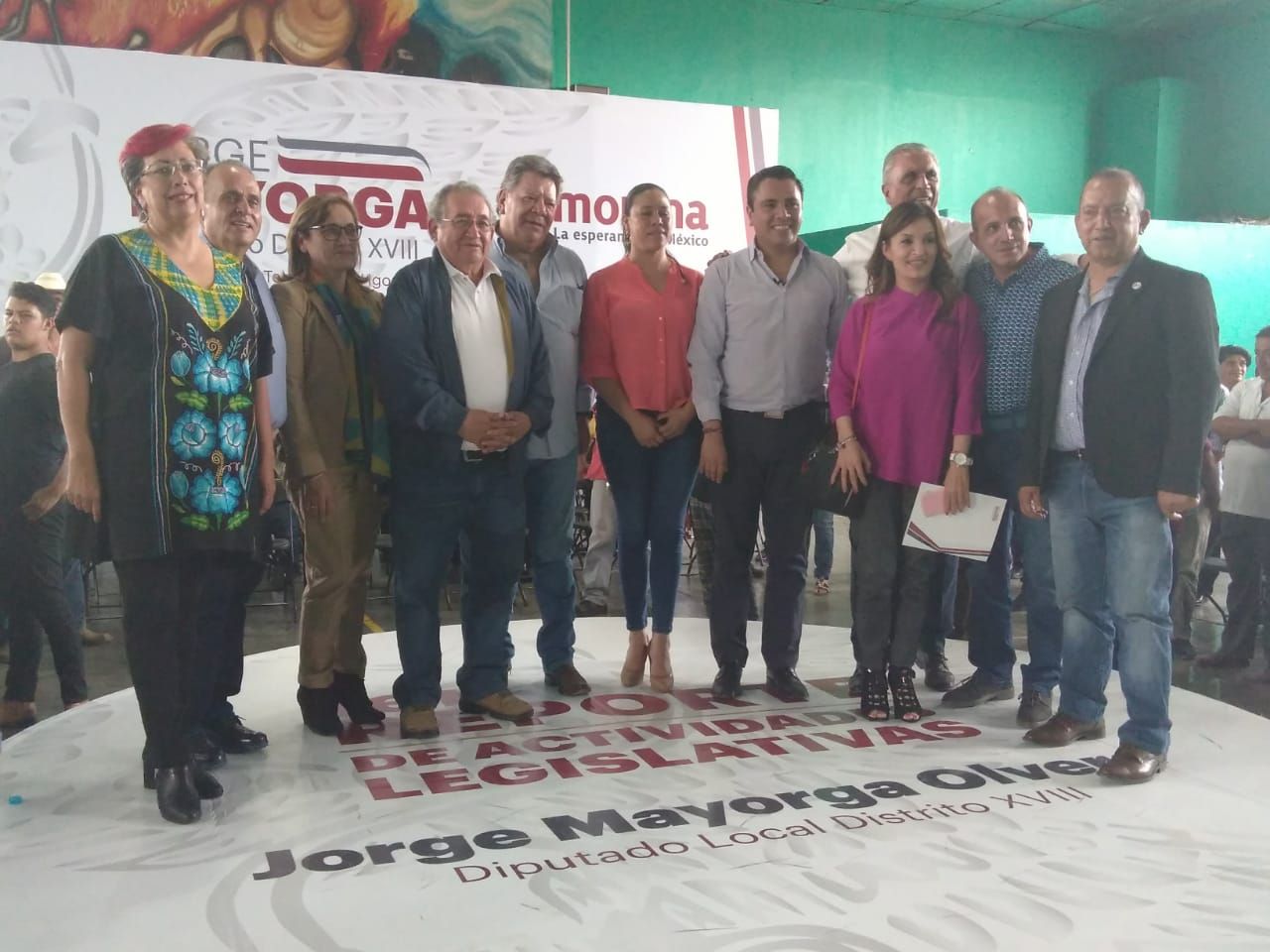 Presenta diputado Jorge Mayorga reporte de labores legislativas, en Ciudad Sahagún