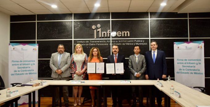 La Secretaría de la Contraloría e INFOEM firman convenios de colaboración