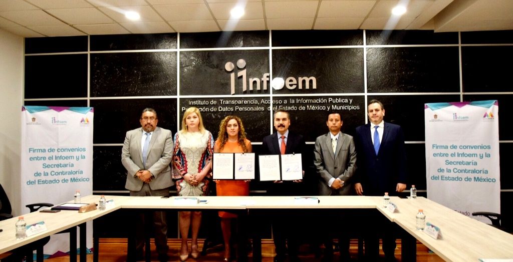 La Contraloría e Infoaem firman convenios para fomentar la transparencia y la certificación de confianza en servidores públicos