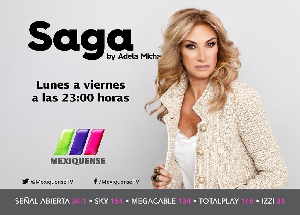 Adela Micha llega a Tv mexiquense con su programa "La Saga"