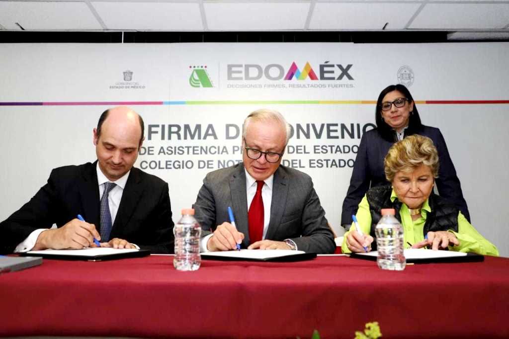 La Junta de Asistencia Privada y El Colegio de Notarios del Edoméx suscriben convenio de colaboración