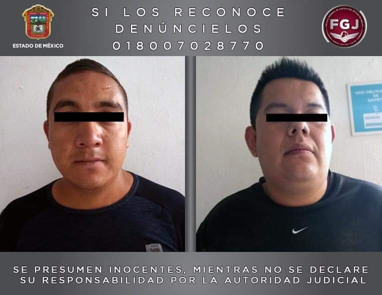 Detienen dos hombres por extorsión en Tecámac 