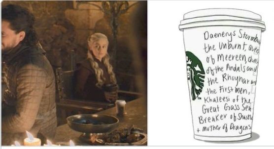Vaso de Starbucks aparece en el último episodio de Game of Thrones