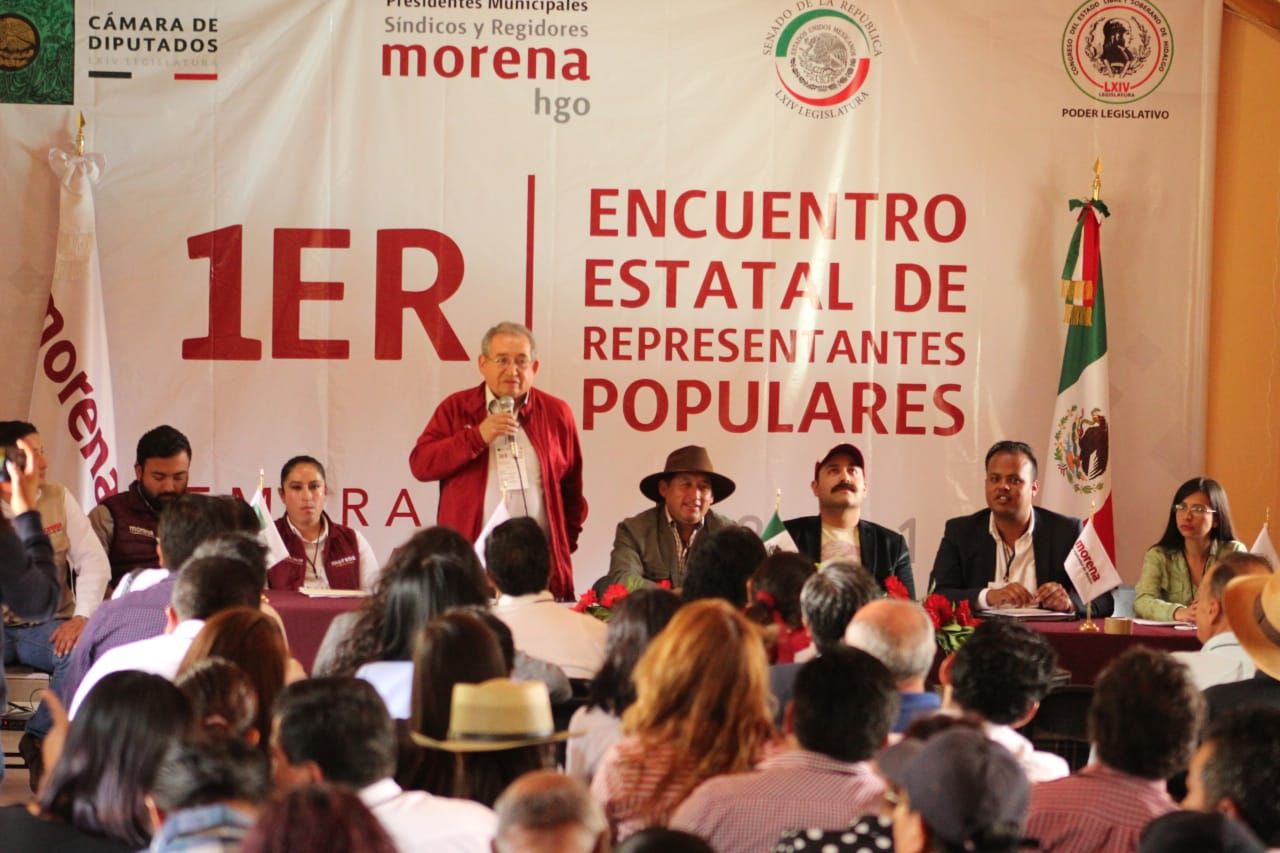 Dan signos de unidad integrantes de Morena en Hidalgo