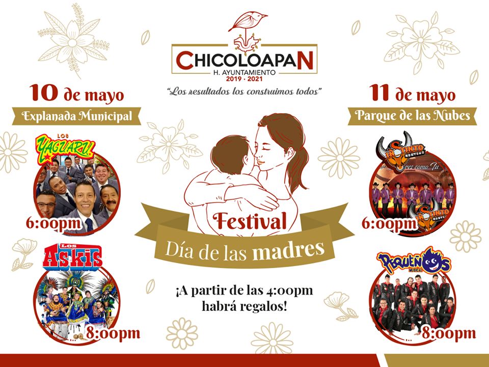 Invita Gobierno municipal al Festival del Día de las Madres en Chicoloapan