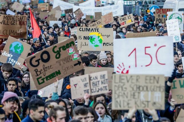 Protestan en Europa contra el cambio climático